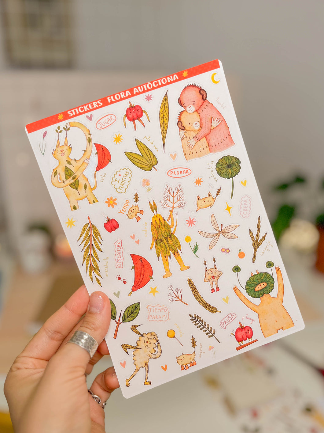 Plancha de stickers 2026 (plantas autóctonas)
